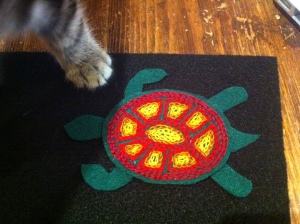 Embroidered Turtle Ornament
